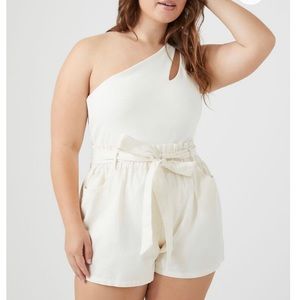 Forever 21+ Plus Size Tie-Waist Paperbag Shorts